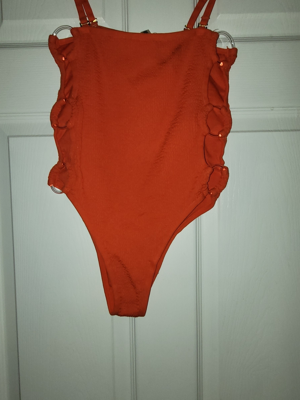 Forever 21 Textured Orange Tank Top